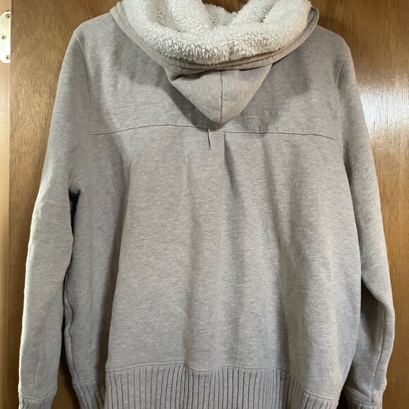 Old Navy Womens Coat W/ Hood Cream color White Fleece in Hood XL Used - Picture 2 of 9